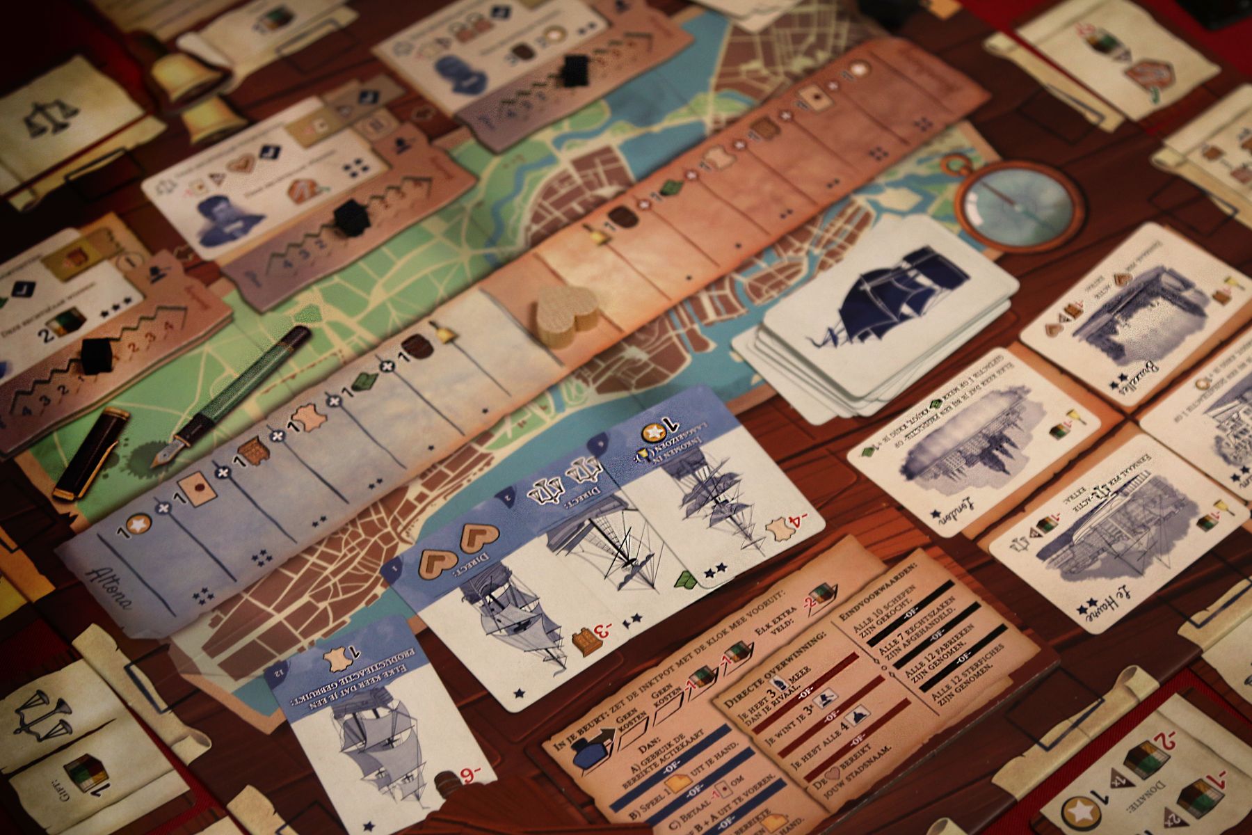Rival Cities full two player table setup