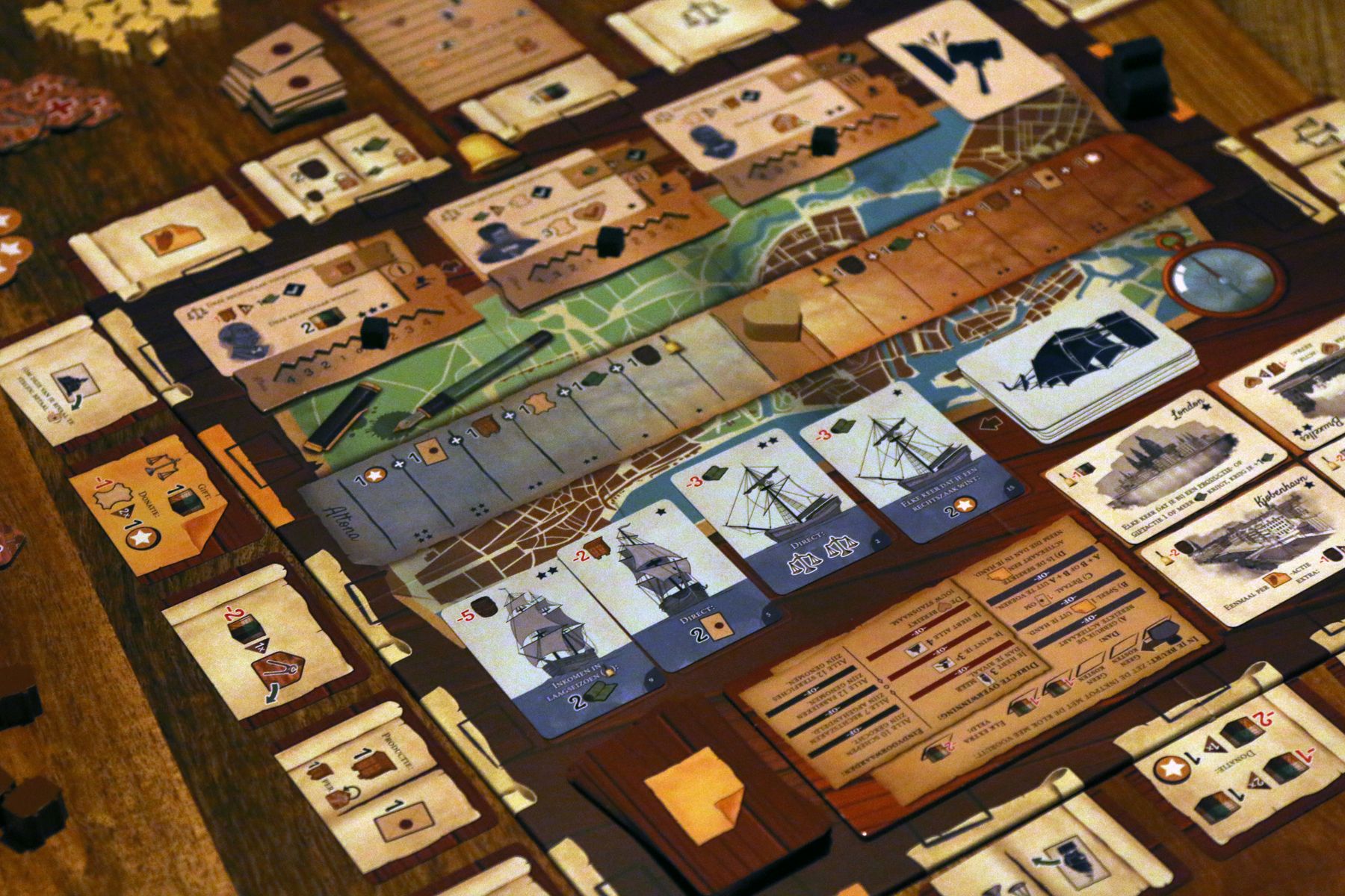 Rival Cities board game in progress