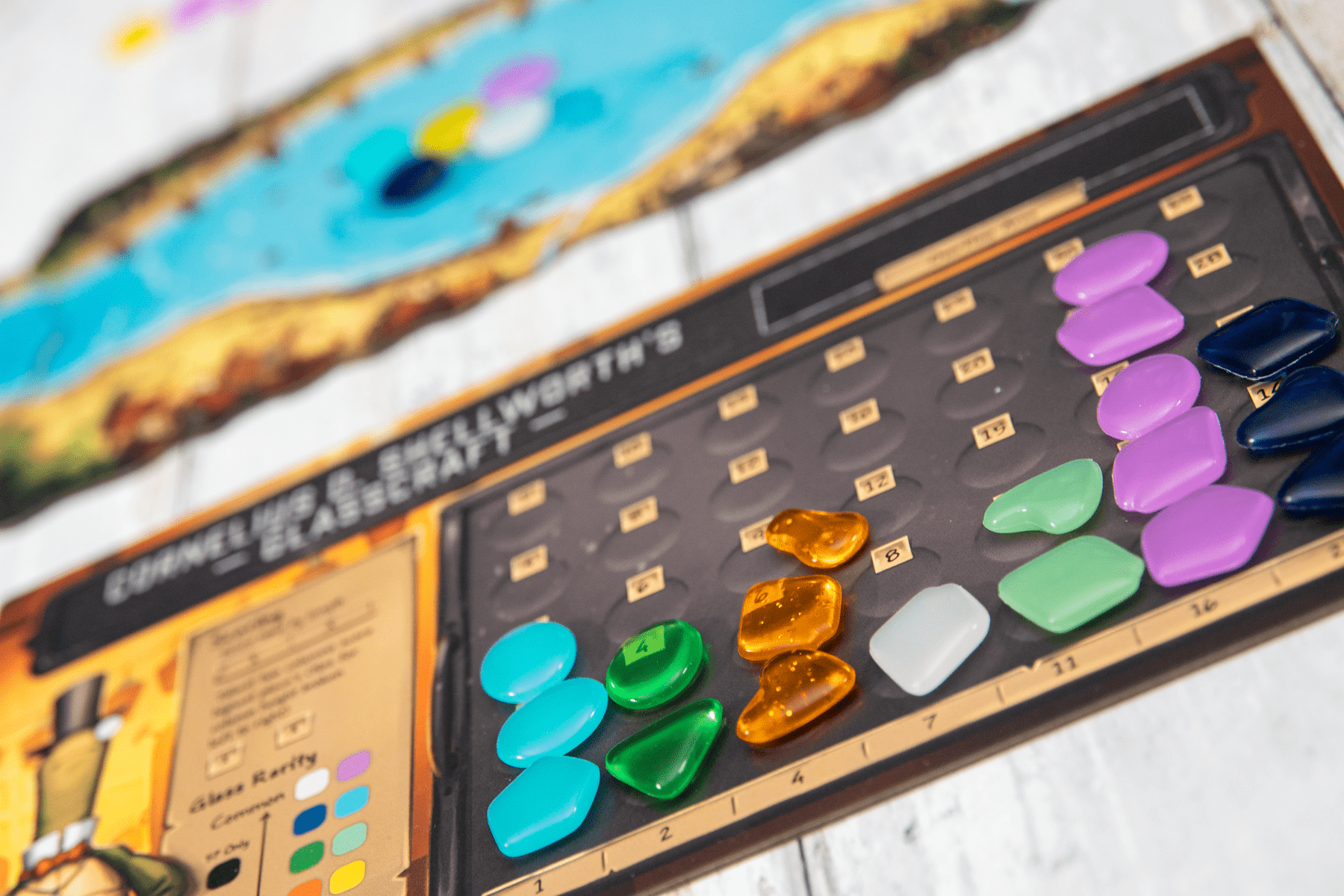 River Valley Glassworks game components