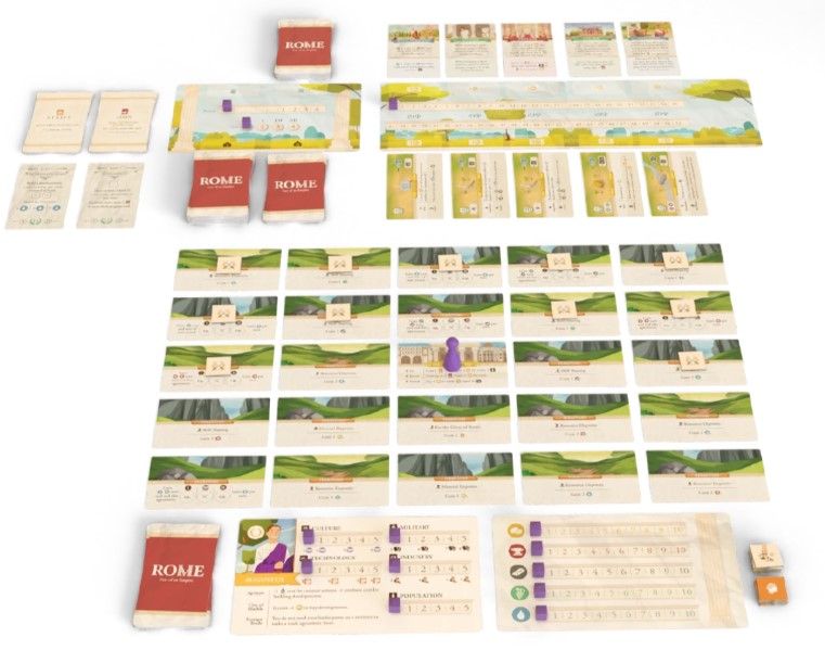 Rome Fate of an Empire player board and components