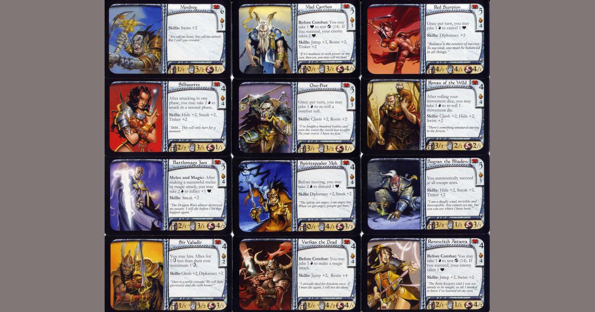 Runebound Second Edition game in progress on a table