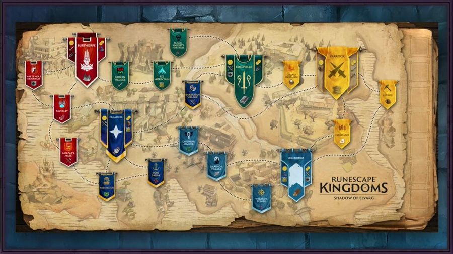 RuneScape Kingdoms board and components