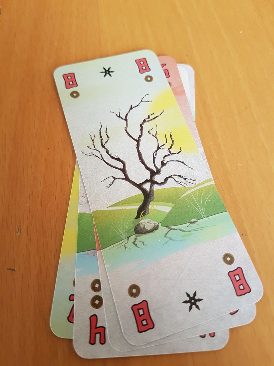 Sakura card game in progress