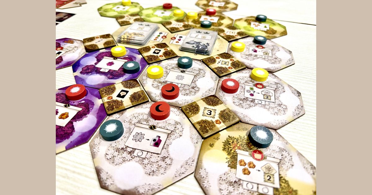 Salamandra board game setup
