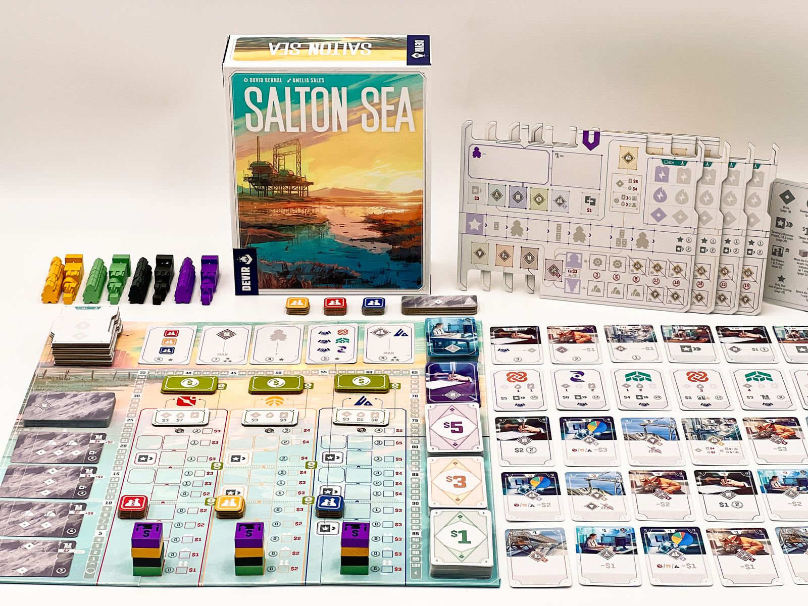 Salton Sea complete board game components