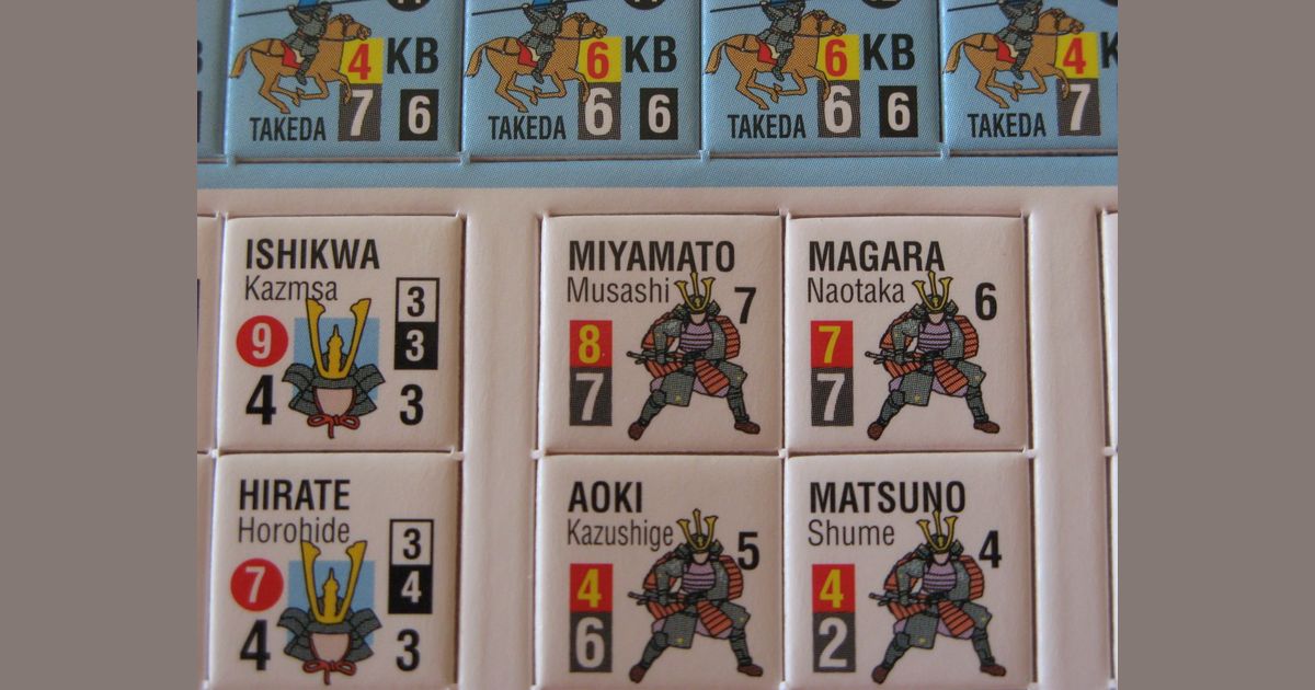Samurai board game warrior counter close-up