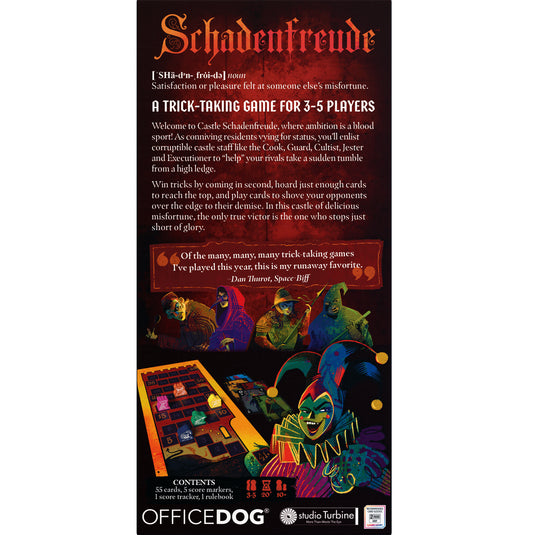 Schadenfreude Office Dog box back