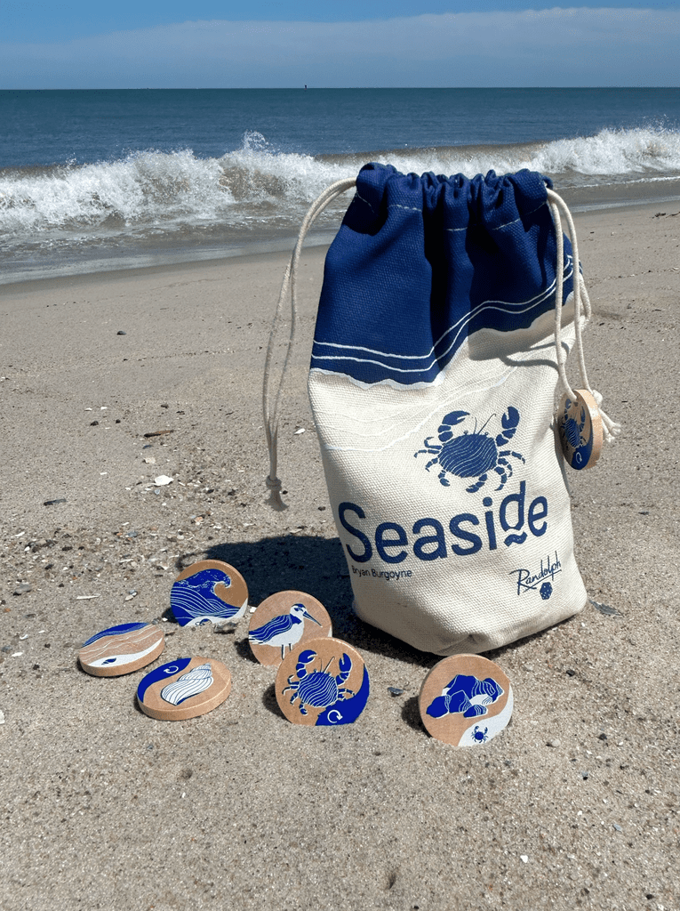 Seaside board game played at a beach