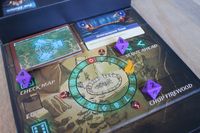 Set a Watch camp board and adventurer dice