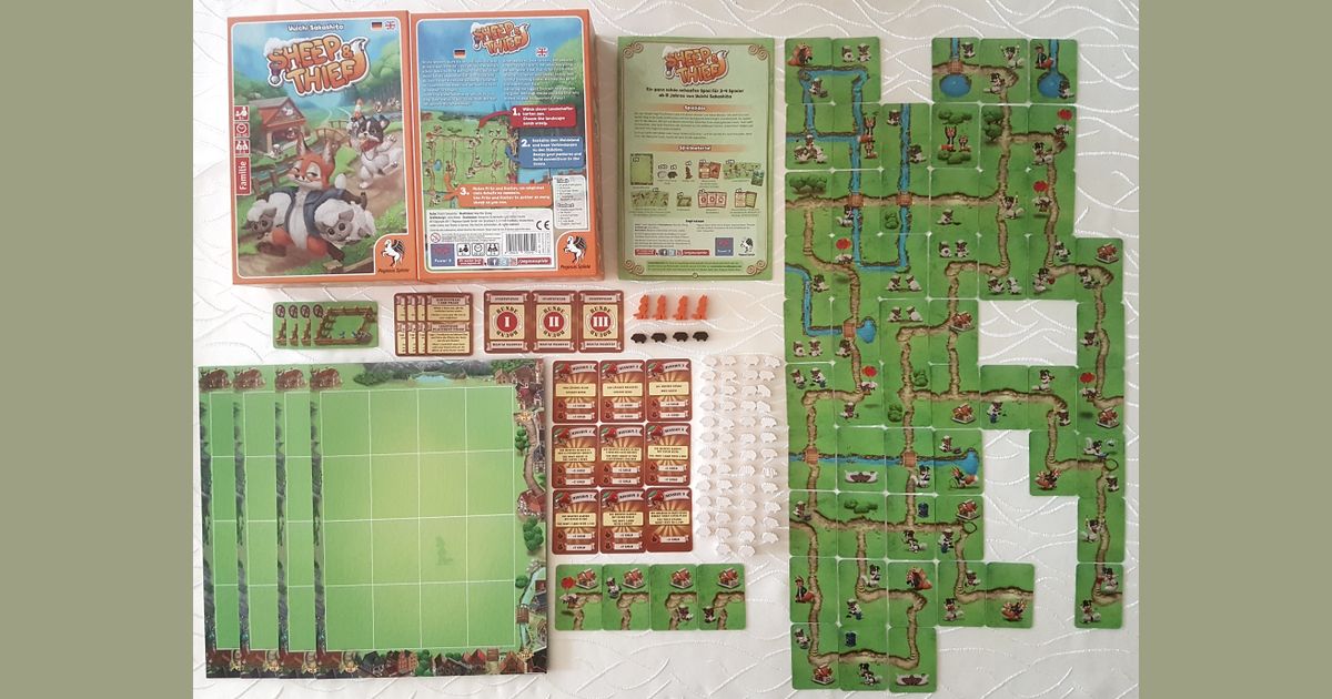 Sheep and Thief English German edition components