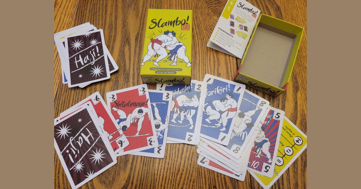 Slambo cards and player aids