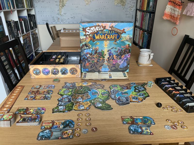 Small World of Warcraft two-player game in progress