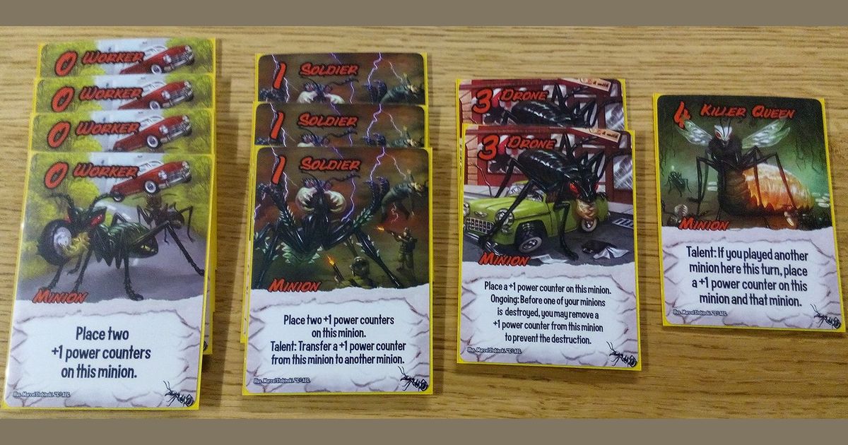 Smash Up Monster Smash Giant Ant minion cards