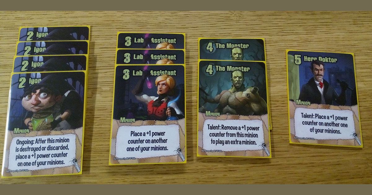 Smash Up Monster Smash Mad Scientist minion cards