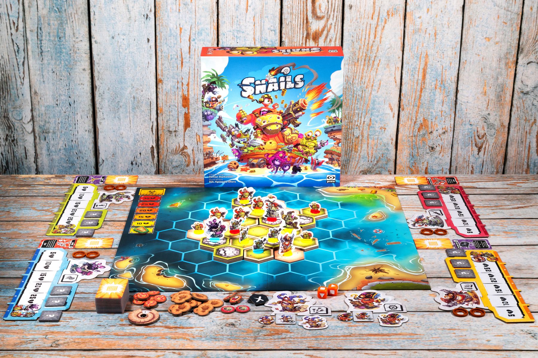 Snails publisher display and components