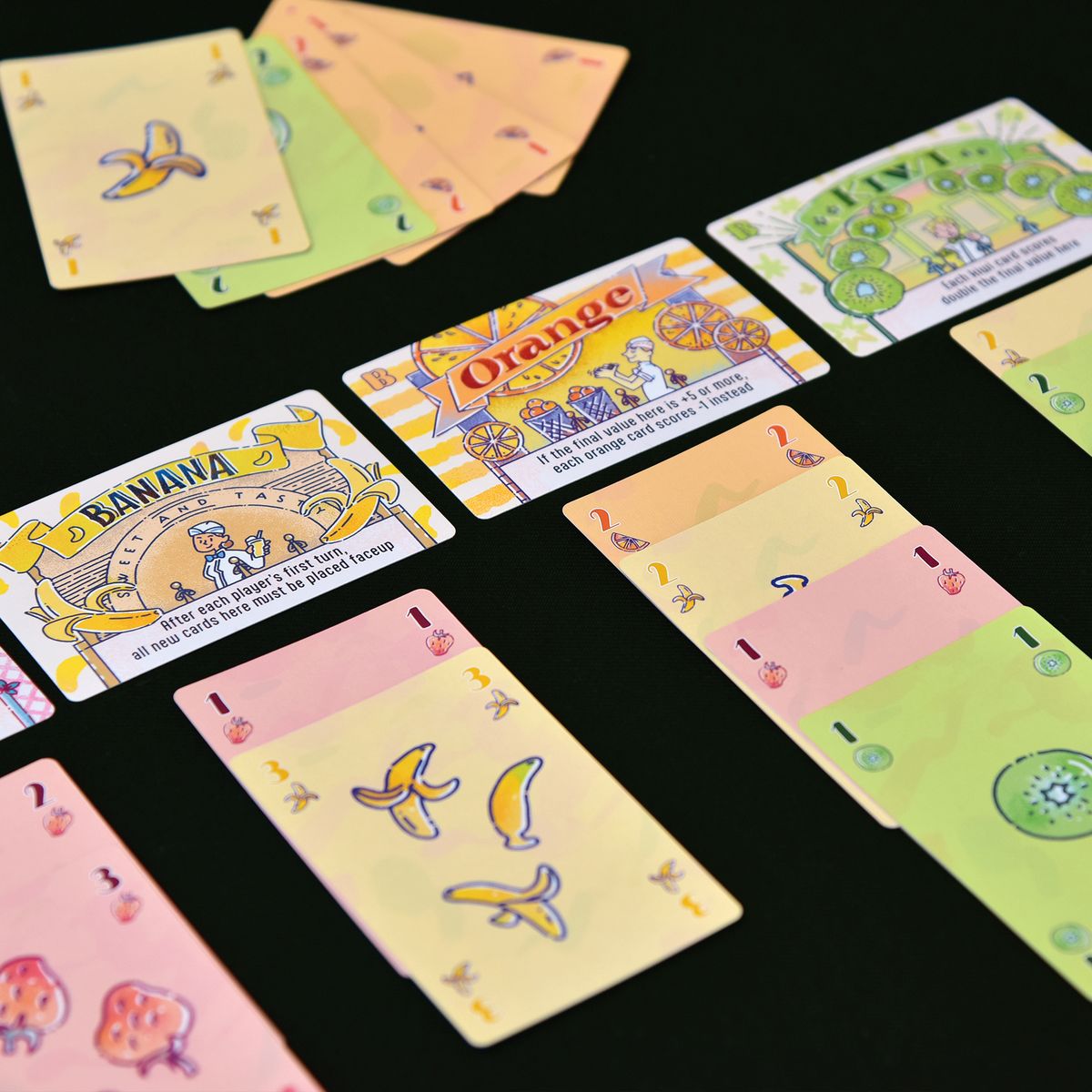 Soda Jerk card game table setup