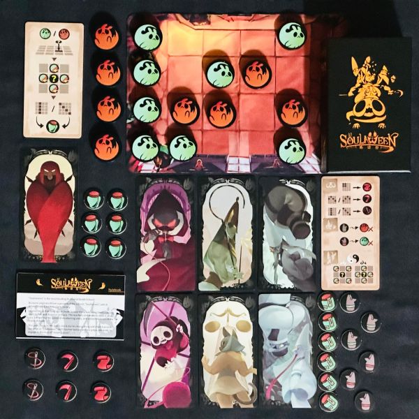 Soulaween box with cards tokens pieces and mat
