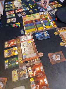 Sparks board game in play