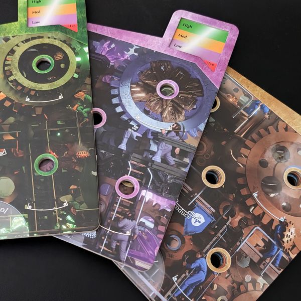 Sprocketforge dual-layer factory boards and gears