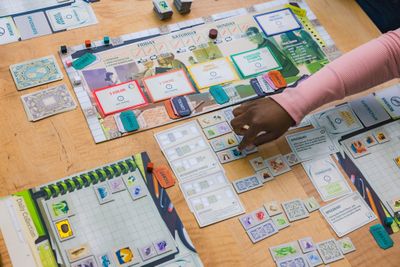 Stamp Swap draft area during play