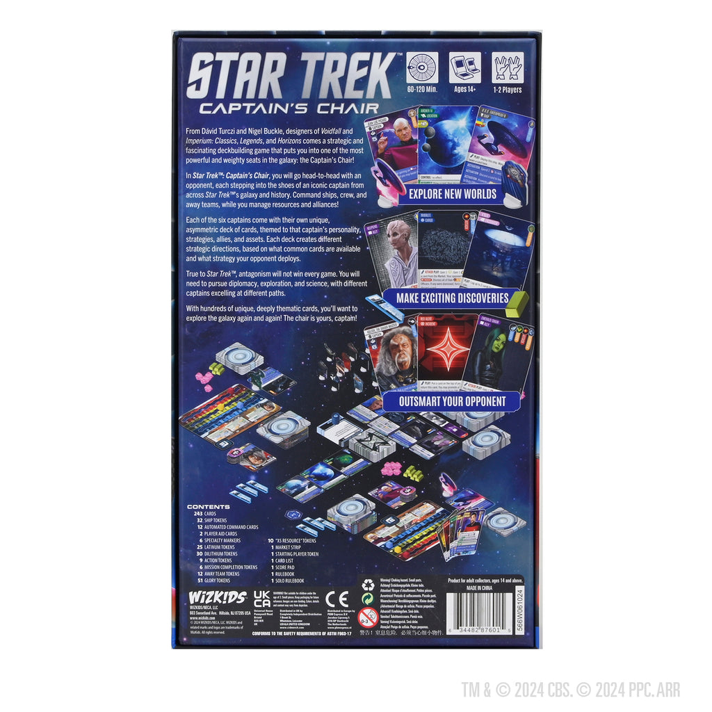 Star Trek Captains Chair cards and components