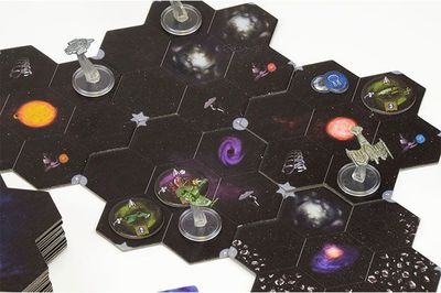 Star Trek Frontiers modular space map and player area