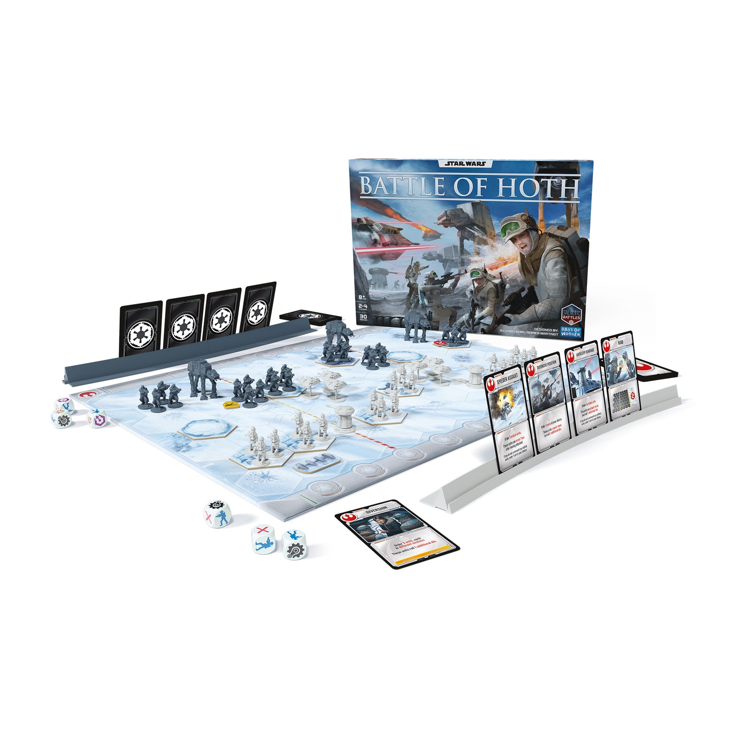 Star Wars Battle of Hoth board and miniatures