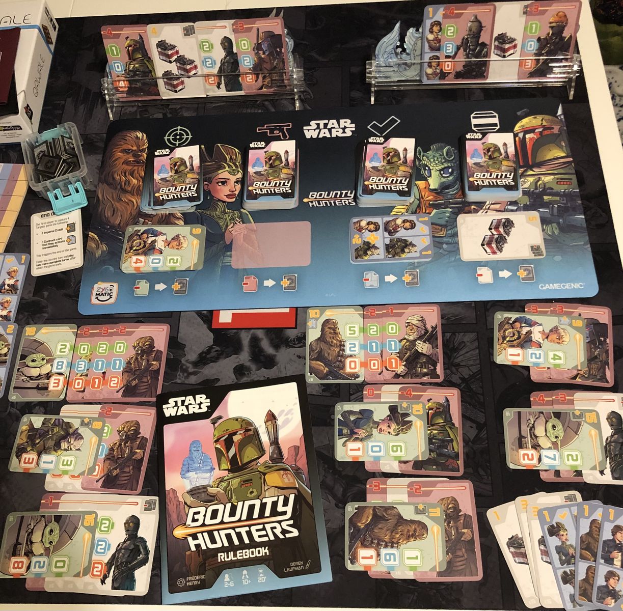 Completed Star Wars Bounty Hunters player layout