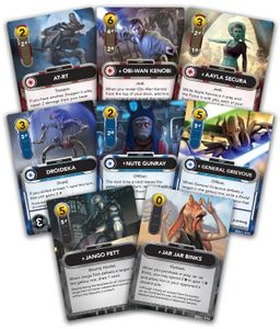 Star Wars Clone Wars deckbuilding cards and bases