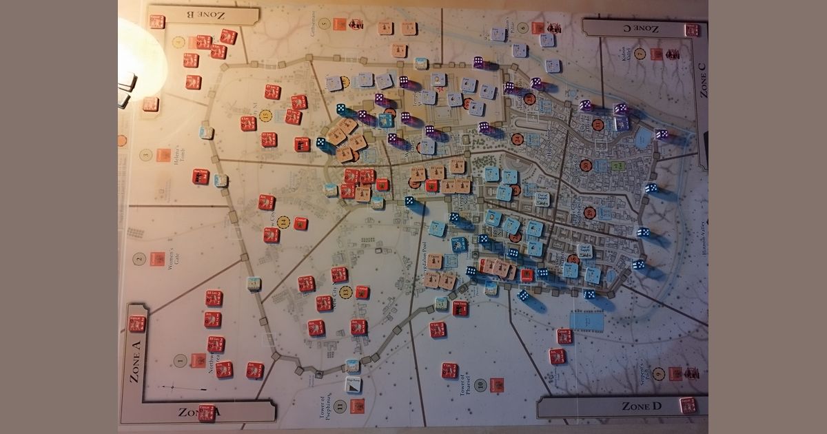 Storm Over Jerusalem map near the end of a game