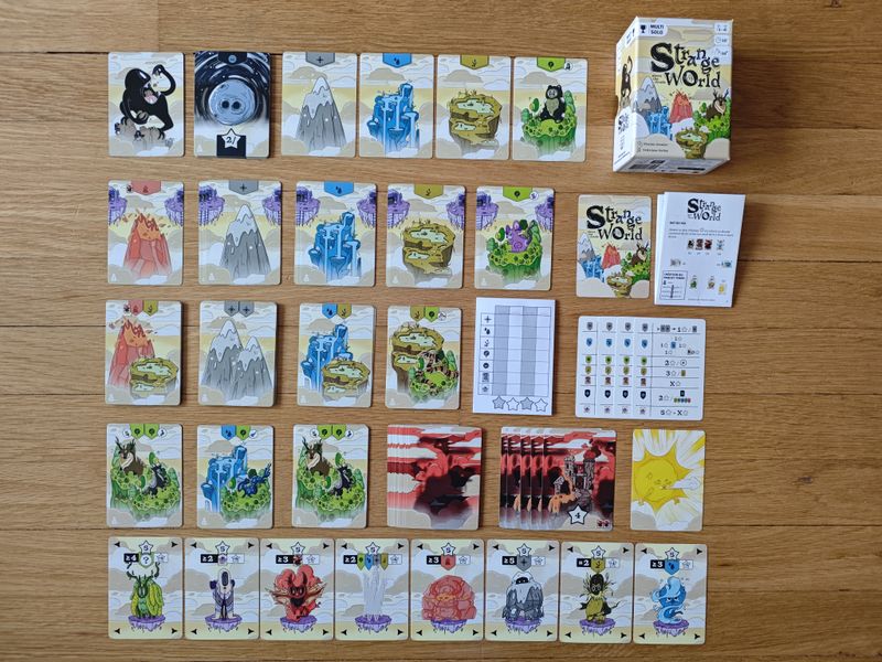 Strange World transparent cards and components
