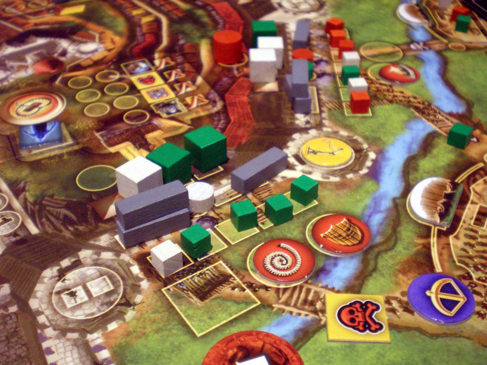 Stronghold siege board close-up