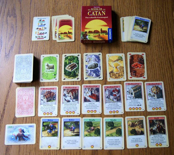 Struggle for Catan card game setup