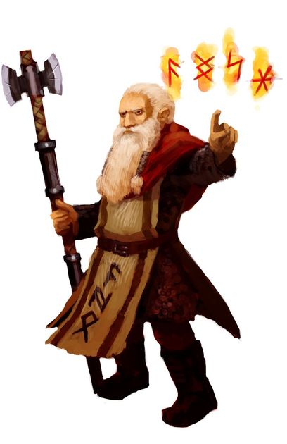 Oldin Guild Dwarves artwork from Summoner Wars
