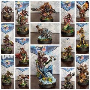 Super Fantasy Brawl champion miniatures