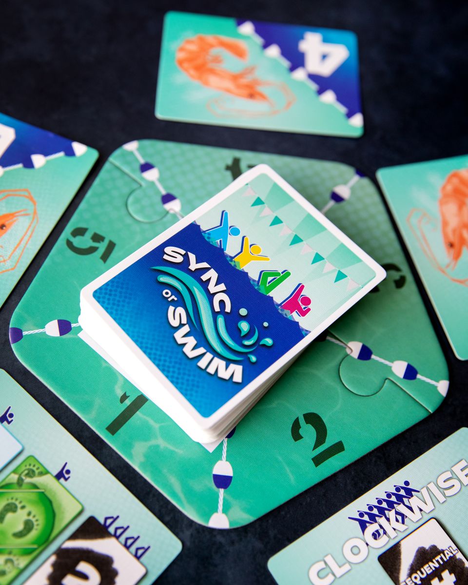 Sync or Swim board game setup