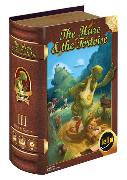Hare and Tortoise board game cards pawns and track components