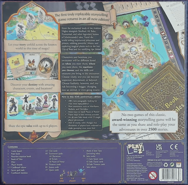 Tales of the Arabian Nights 40th Anniversary box back