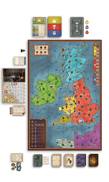 Tales of the Arthurian Knights player setup and cards