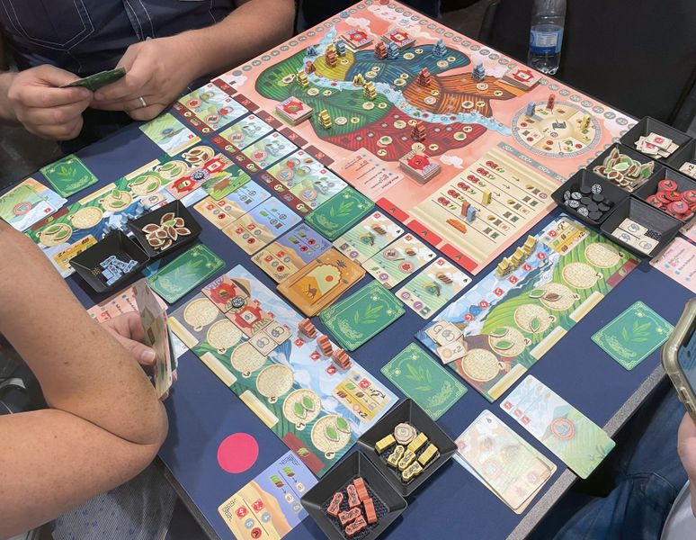 Tea Garden board game in progress at convention