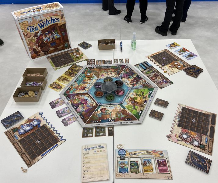 Tea Witches board game display at GAMA