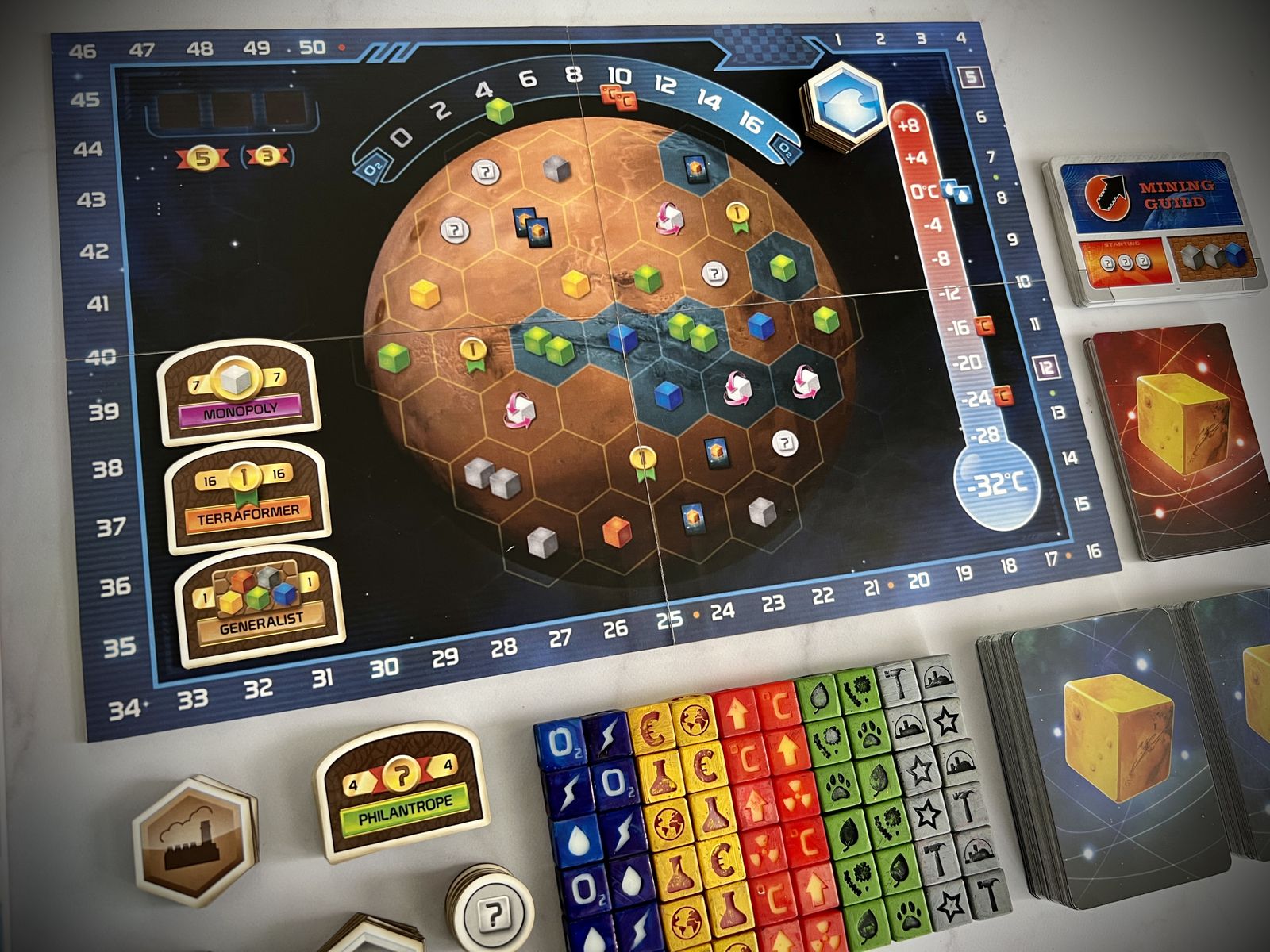 Terraforming Mars Dice Game setup