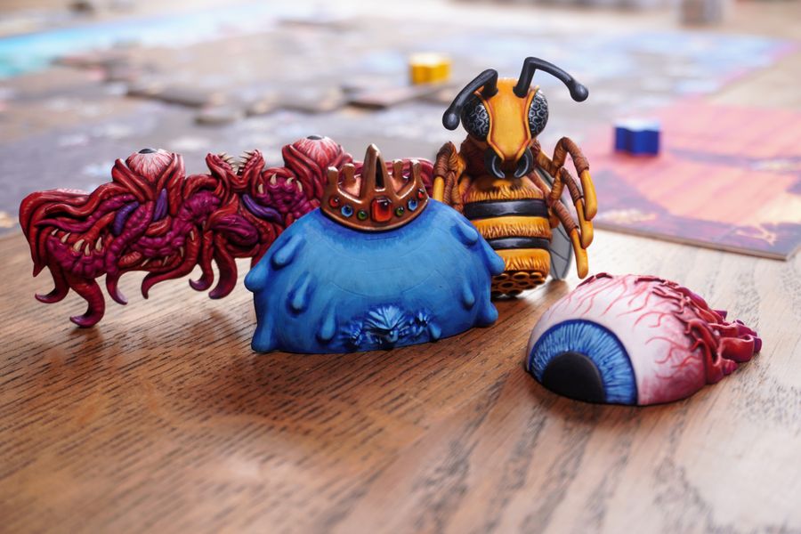 Terraria board game tiles cards figures and dice