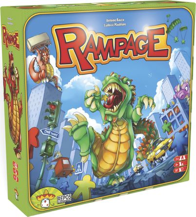 Terror in Meeple City board game monsters and components