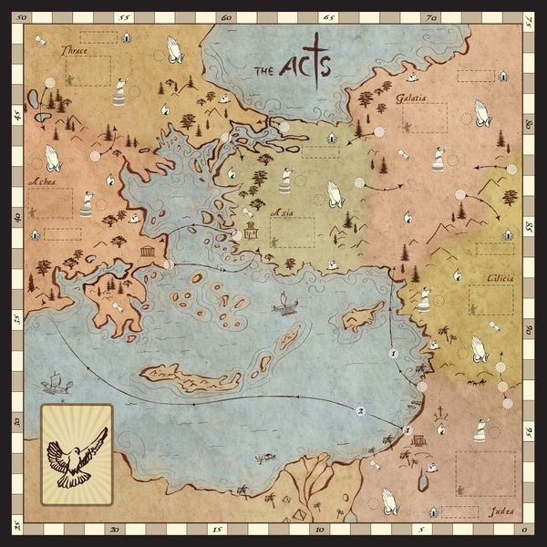 The Acts game board map