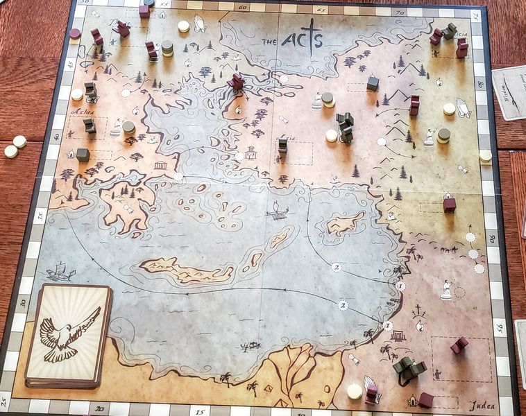 The Acts board game components