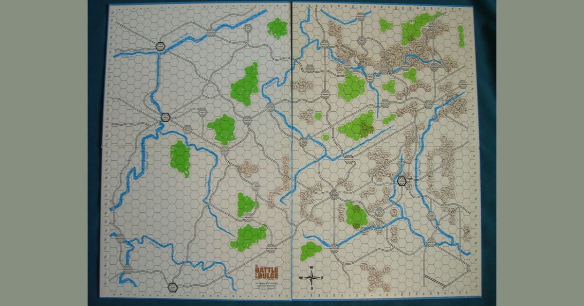 The Battle of the Bulge hex map