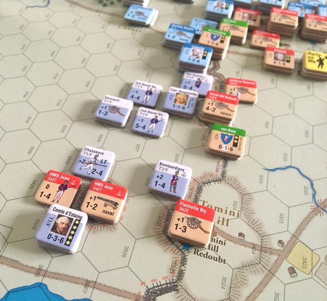 The Battles of Rhode Island and Newport game in progress
