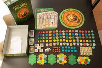 Castles of Tuscany region tiles cards and wooden pieces