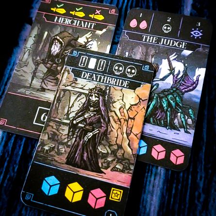The Cursed Castle miniboss merchant and boss cards